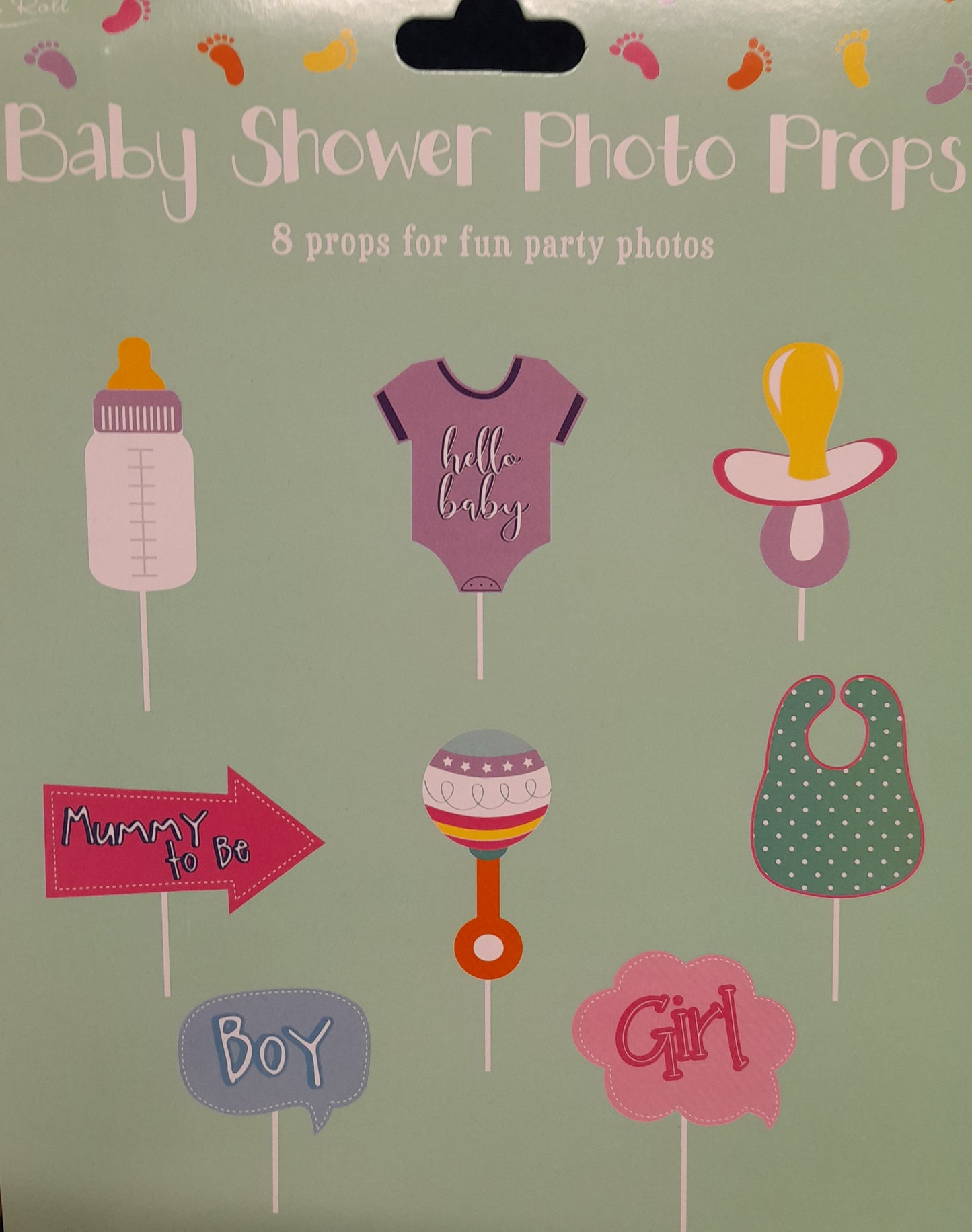 Baby shower Photo Props, Pack of 8