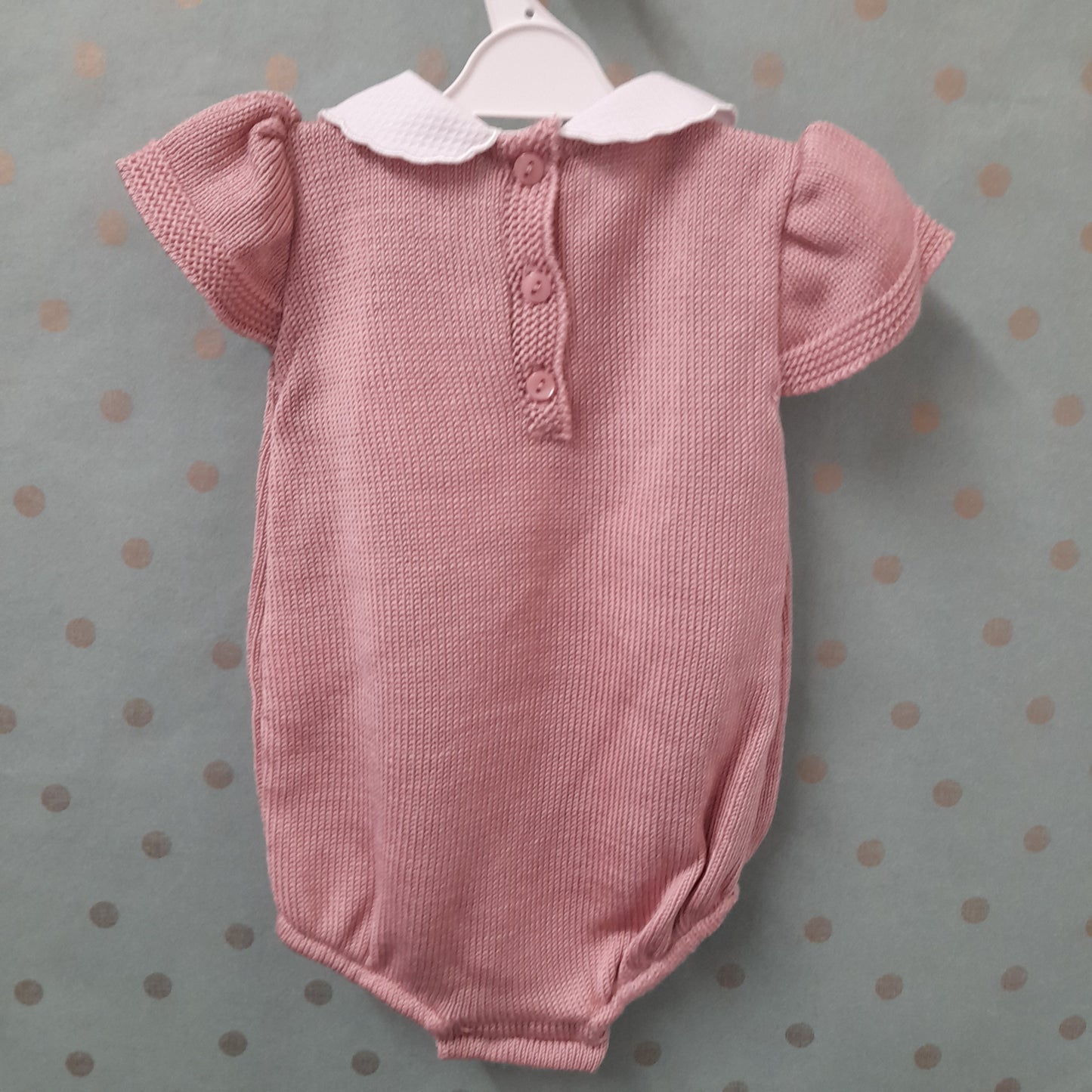 Babywear Knit Romper, Dusky Pink