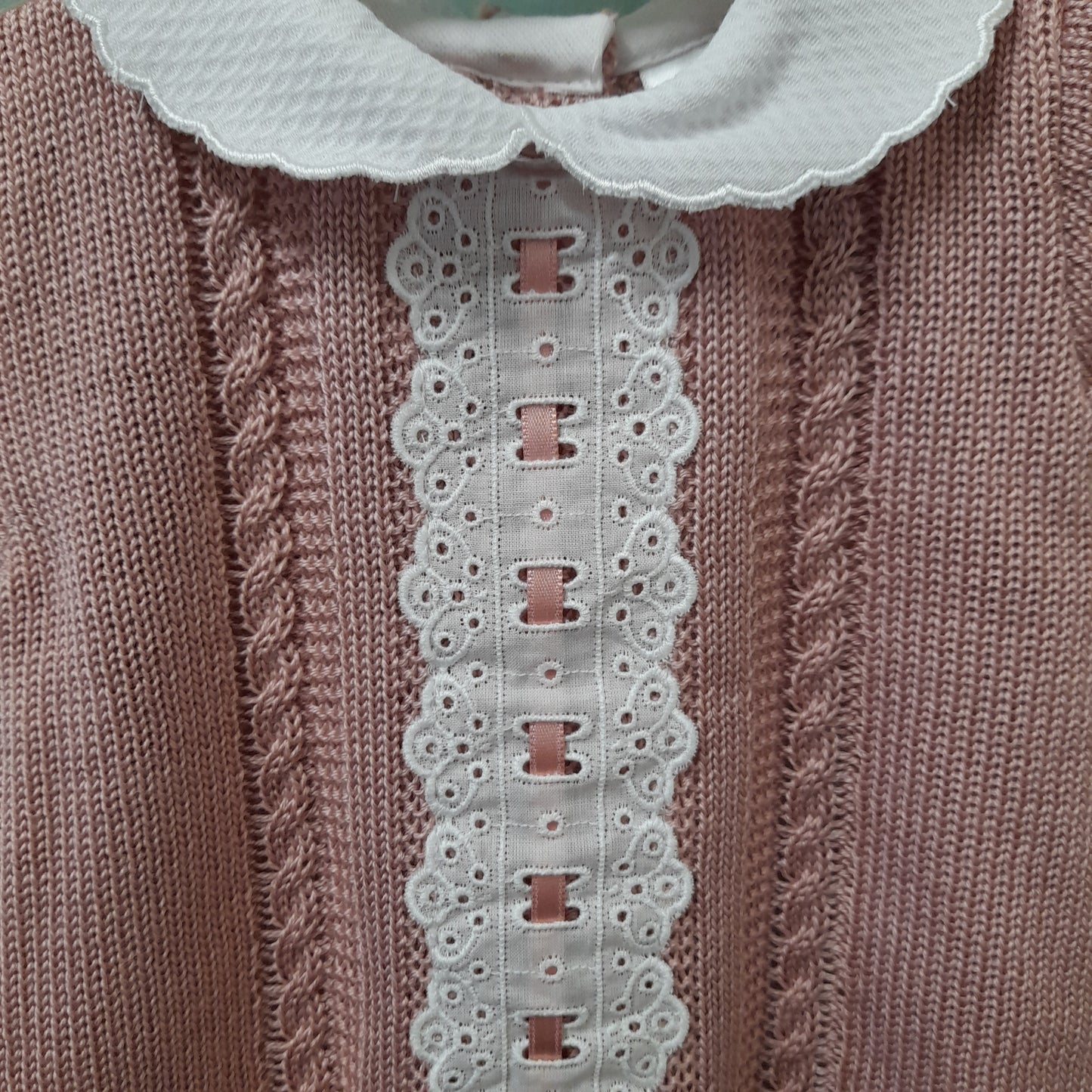 Babywear Knit Romper, Dusky Pink