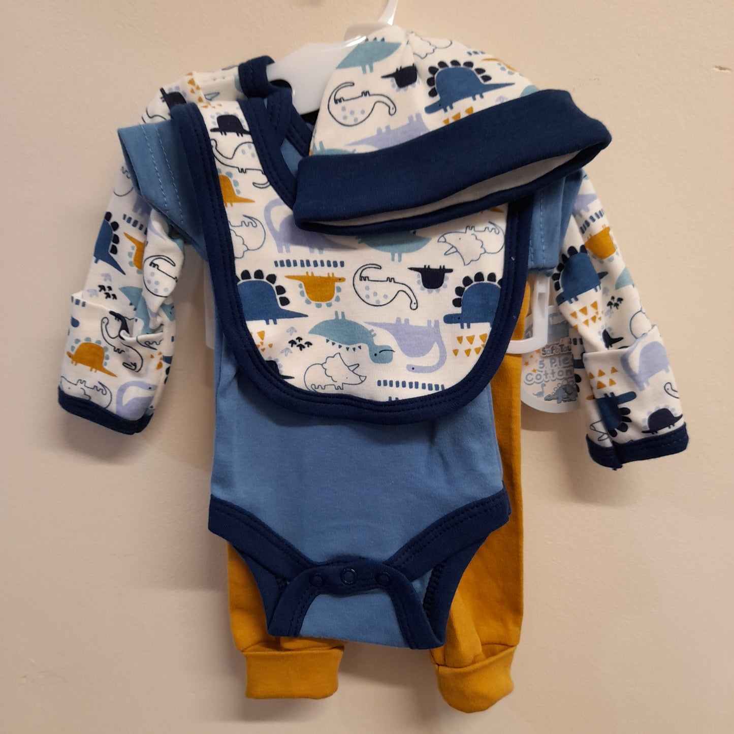 Babywear 'Tiny baby' 5 Piece Set, Dinosaur