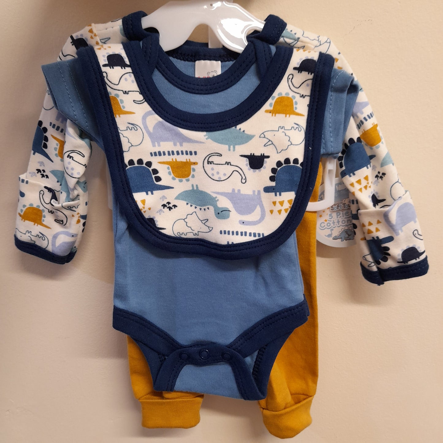 Babywear 'Tiny baby' 5 Piece Set, Dinosaur