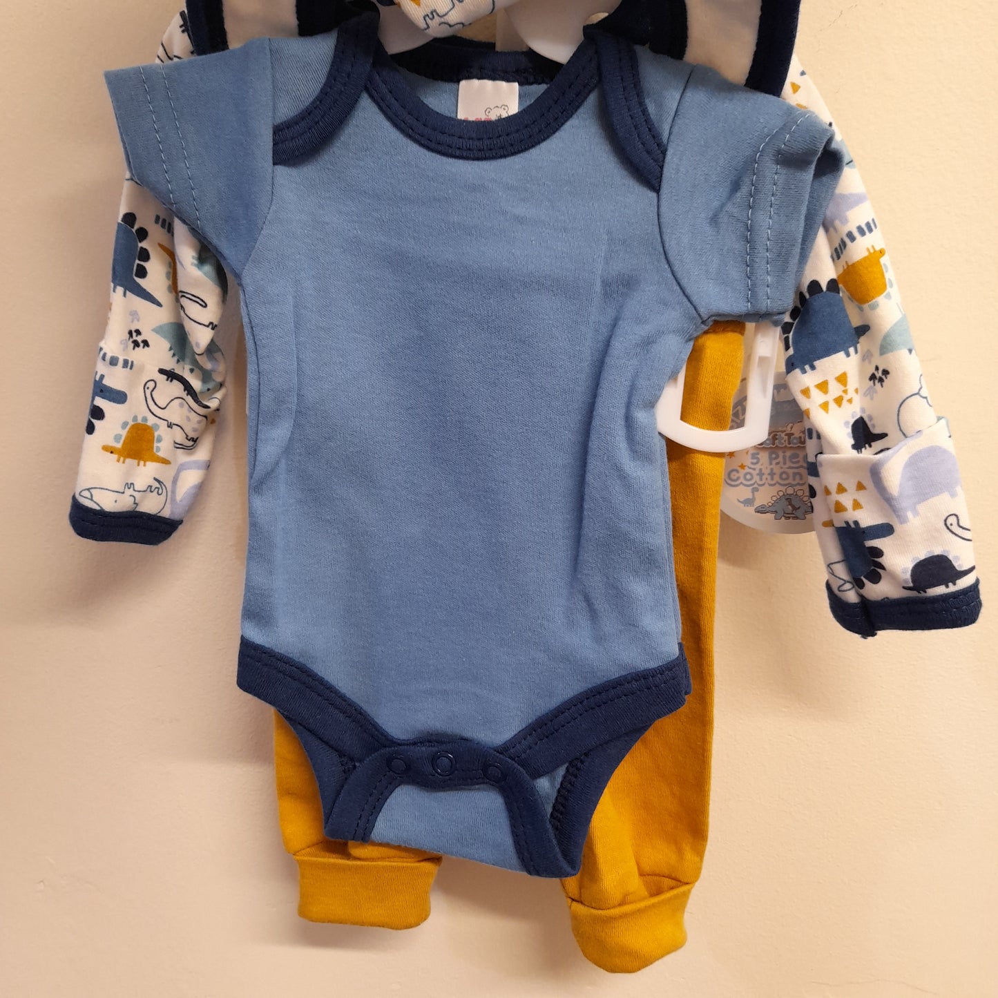 Babywear 'Tiny baby' 5 Piece Set, Dinosaur