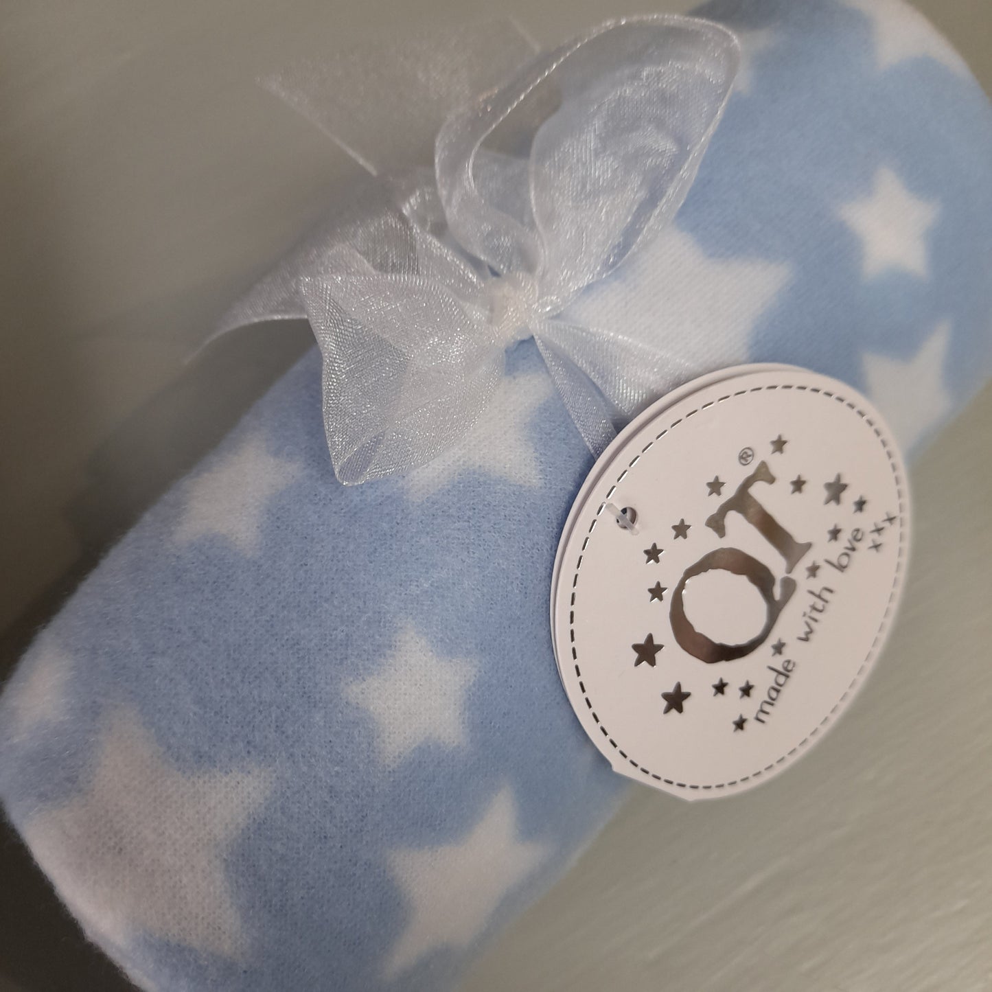 Baby Blanket, Sky Blue Fleece 75cm x 75cm