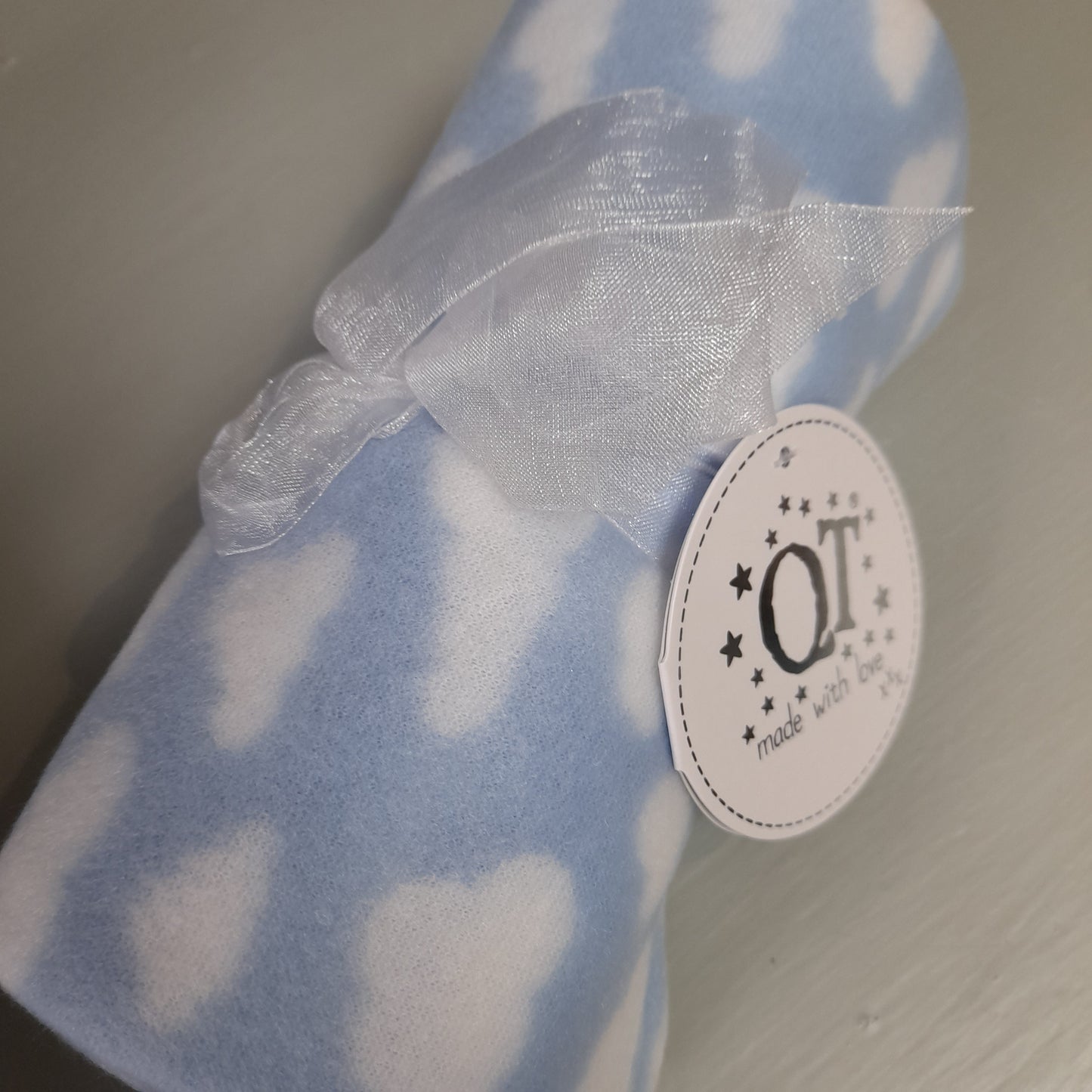 Baby Blanket, Sky Blue Fleece 75cm x 75cm