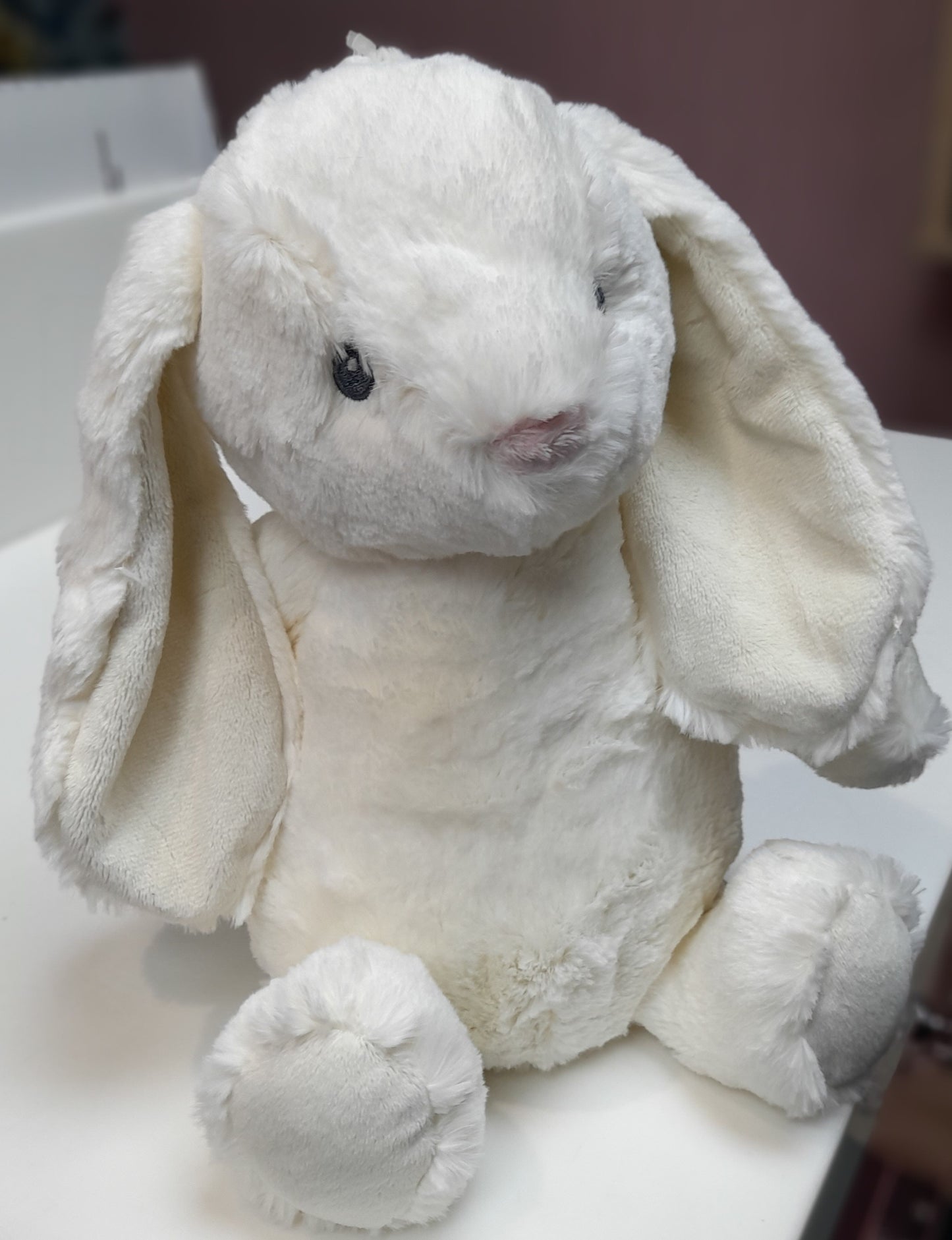Baby Cuddly Toy White Dewey Dawn Bunny