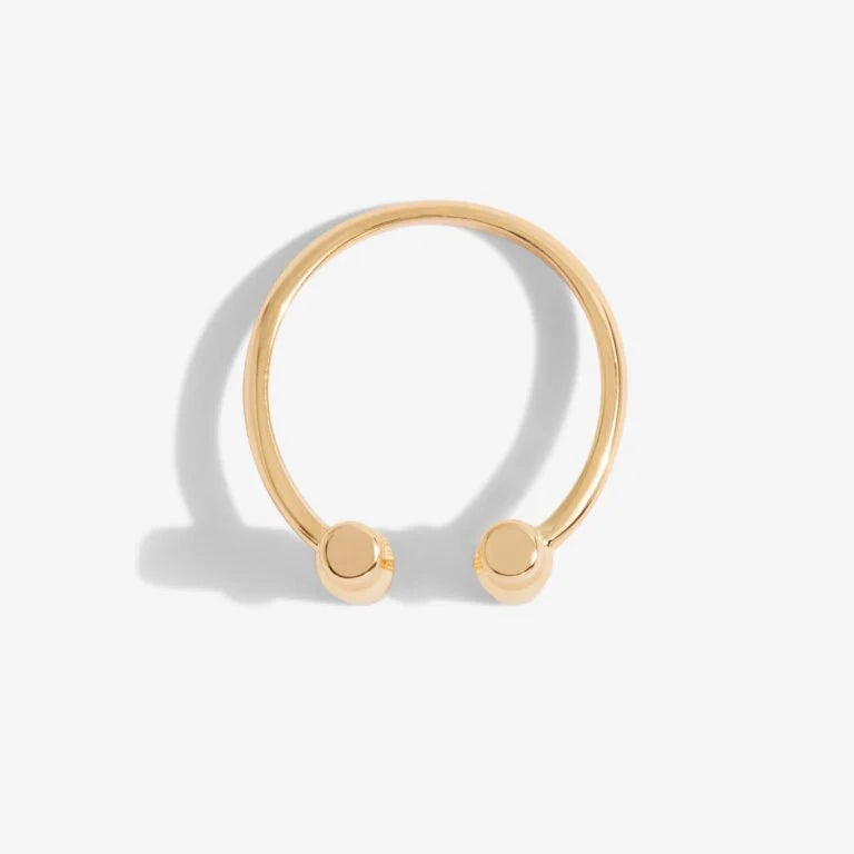 Joma Aura Gold Bar Hoop Ring