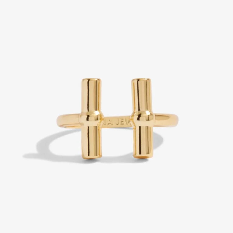 Joma Aura Gold Bar Hoop Ring