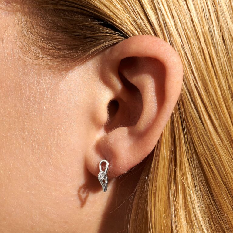 Joma Forever Yours Guardian Angel Earrings, Silver-plated