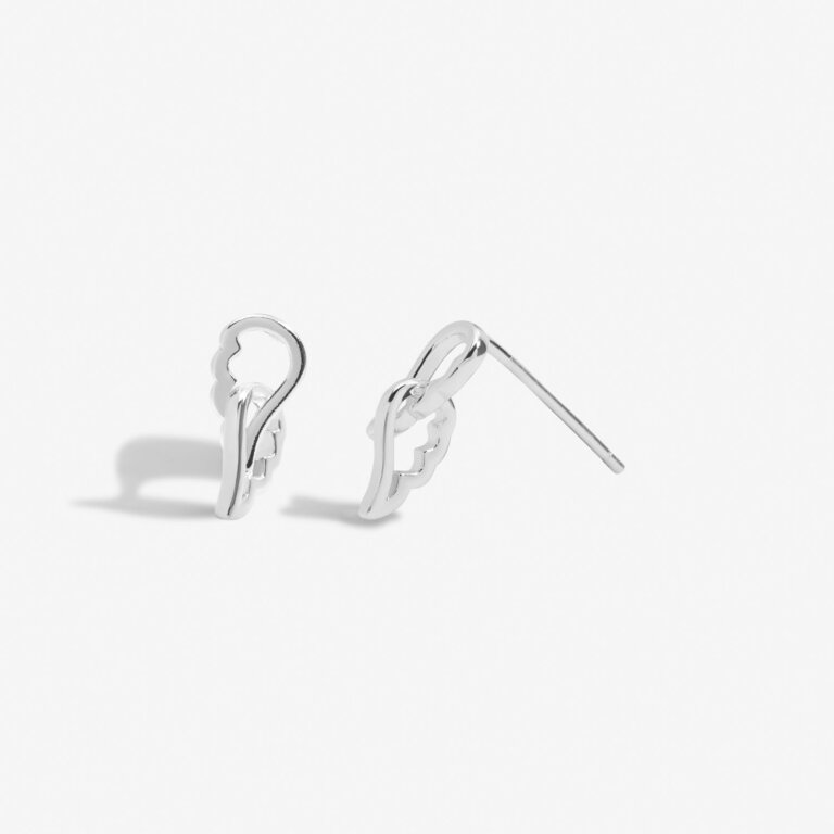 Joma Forever Yours Guardian Angel Earrings, Silver-plated