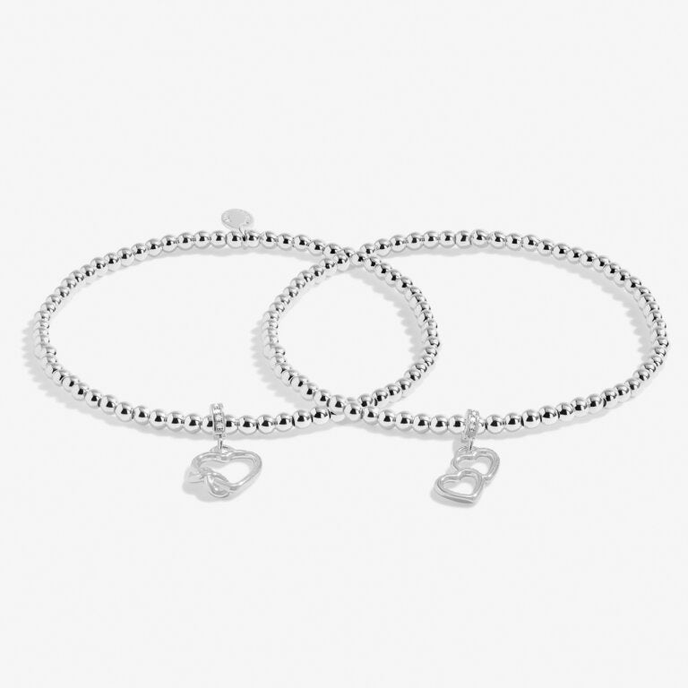 Joma Jewellery Linked Infinity Bracelets 'Forever Friends', Silver-plated
