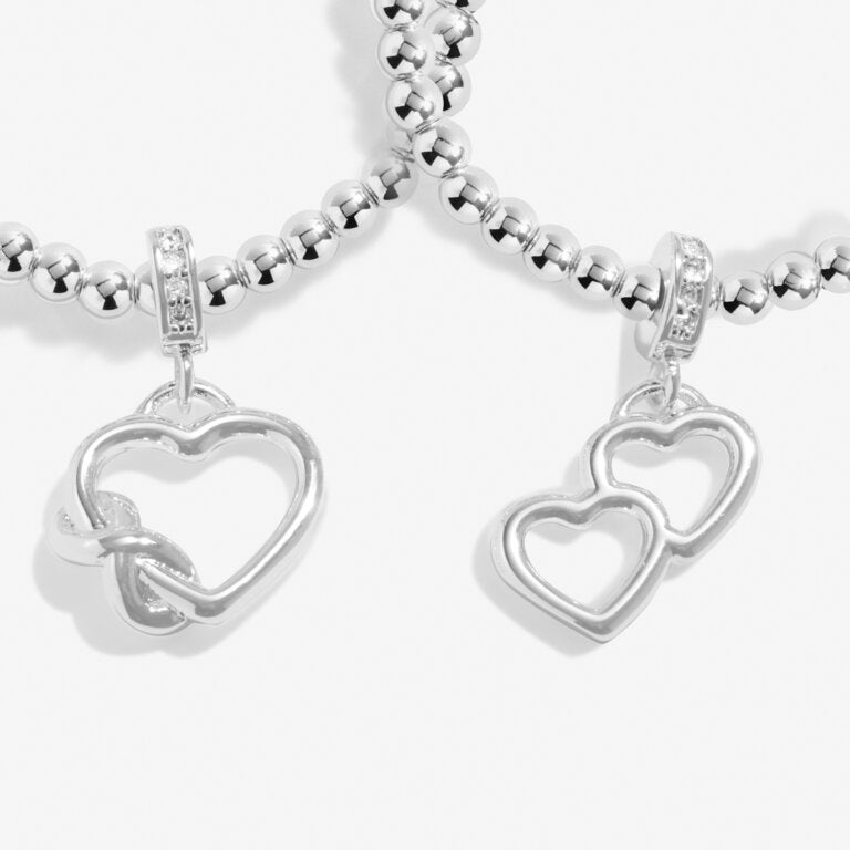 Joma Jewellery Linked Infinity Bracelets 'Forever Friends', Silver-plated