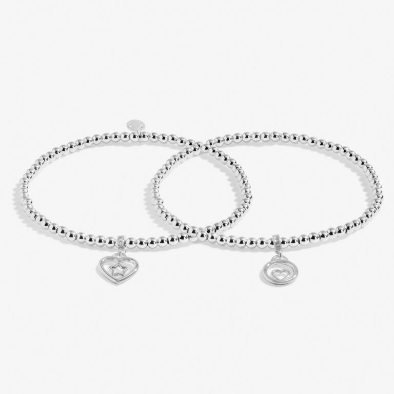 Joma Jewellery Linked Infinity Bracelets 'Happy Birthday', Silver-plated