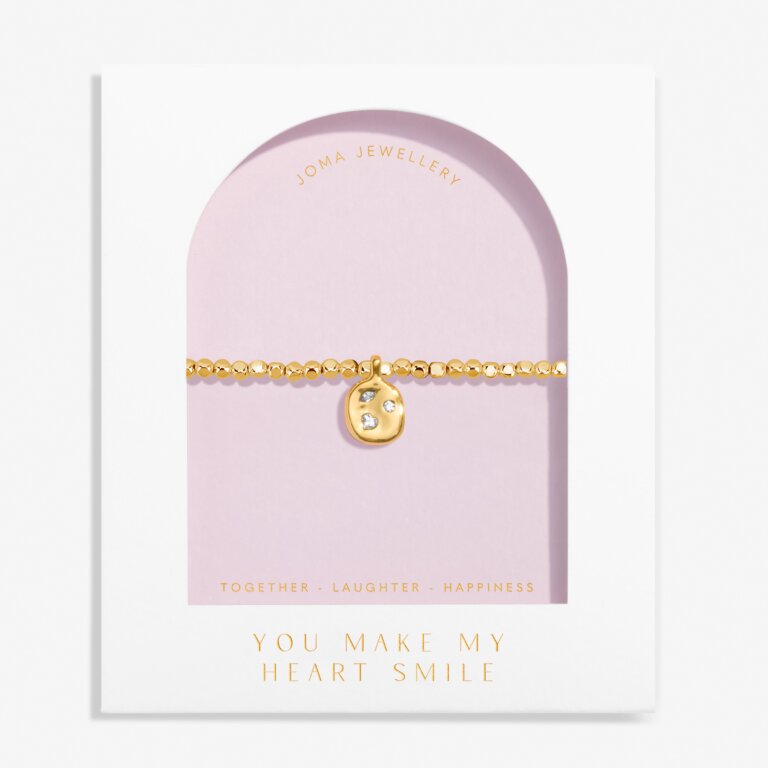 Joma Jewellery Dolce Vita 'You Make My Heart Smile' Bracelet, Gold-Plated