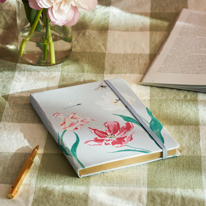 Sophie Allport 'Tulips' Fabric Covered A5 Notebook