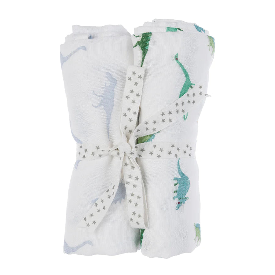 Sophie Allport Dinosaur Pack of 2 Muslin