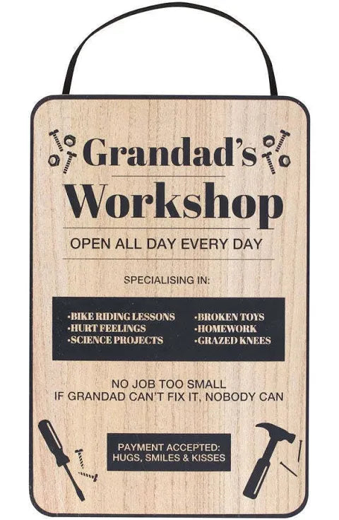 Grandad's Workshop Wooden Sign