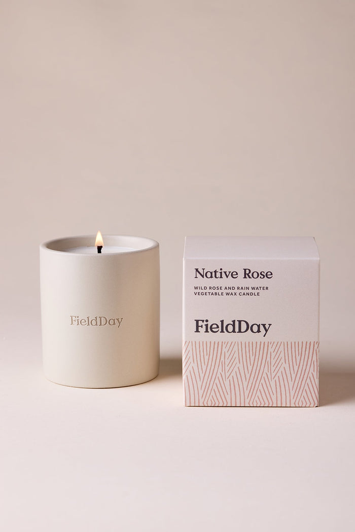 FieldDay Stoneware Candle, Wild Rose