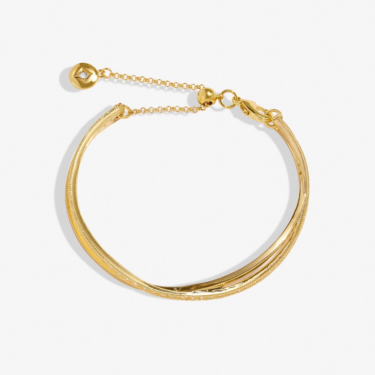 Joma Crossover Bangle, Gold-Plated & Pavé Detail