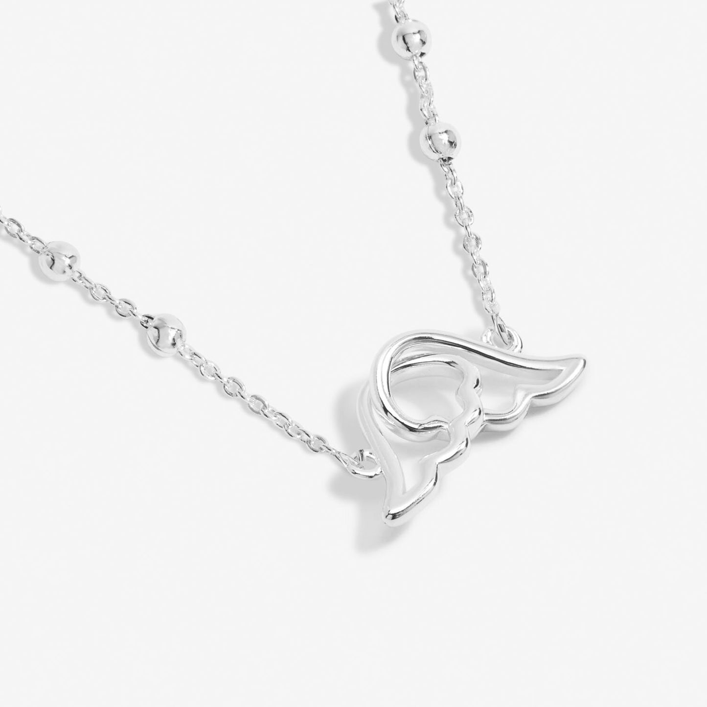 Joma Forever Yours Guardian Angel Necklace, Silver-Plated
