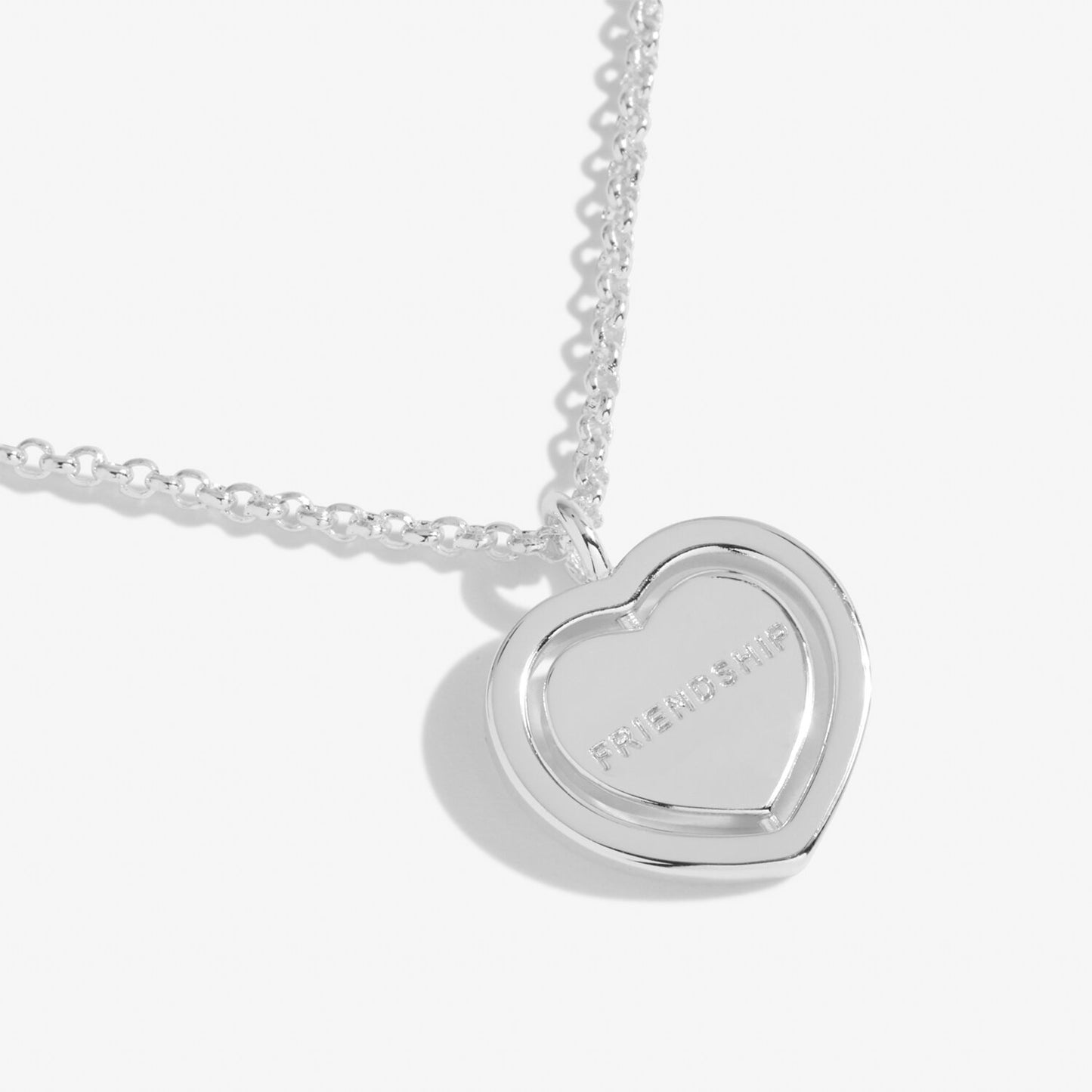 Joma Sentiment Spinners 'Friendship' Necklace, Silver-Plating