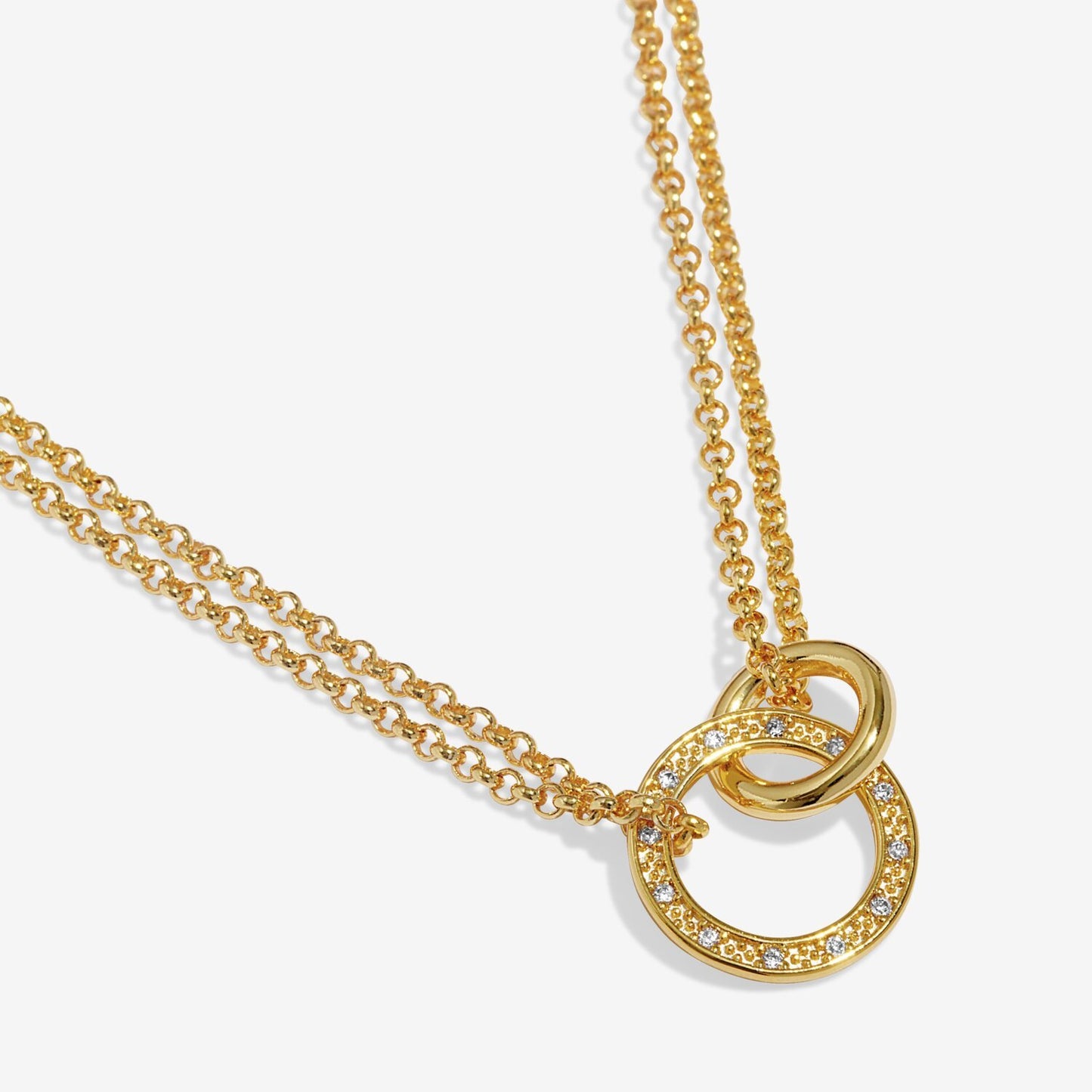 Joma Evermore Linked Circles Necklace, Gold-Plated