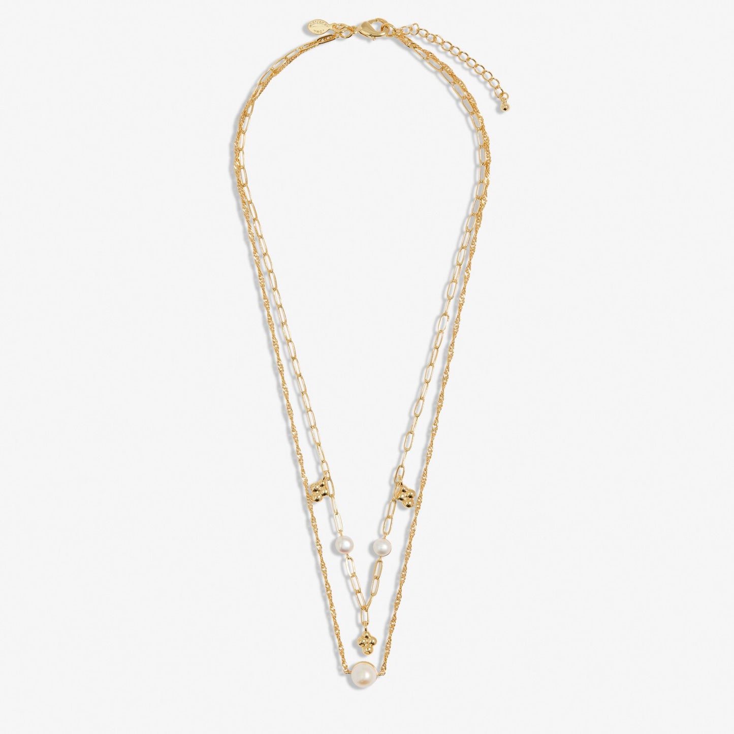 Joma Stacks Of Style White Pearl Necklaces, Gold-Plated