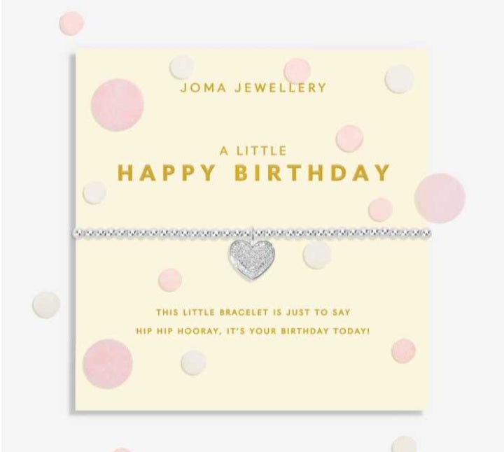 Joma Confetti A Little Happy Birthday Bracelet, Silver-plated