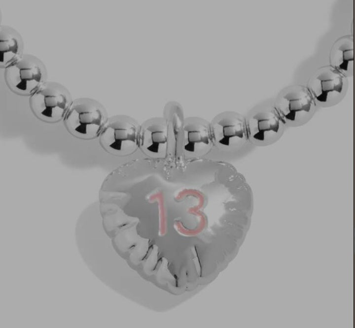 Joma Children's Confetti Birthday Bracelets 4th Birthday -13th Birthday, Silver-plated