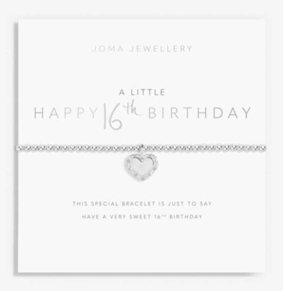 Joma A Little Happy 16th Birthday Bracelet, Silver-plated