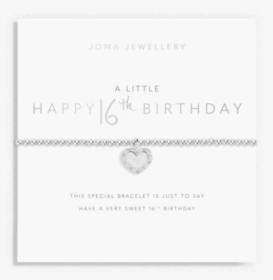 Joma A Little Happy 16th Birthday Bracelet,  Silver-plated