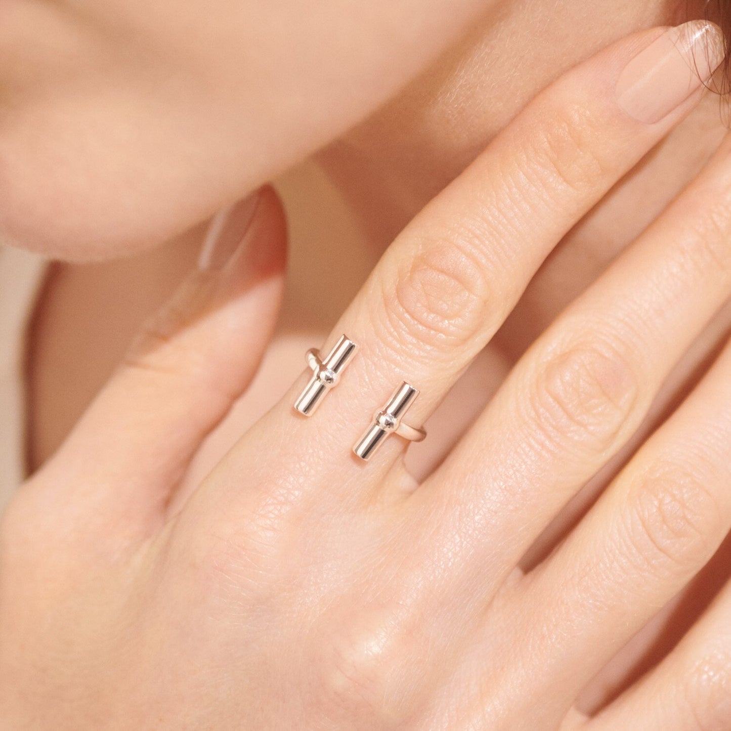 Joma Aura Bar Ring, Gold-Plated or Silver-Plated, Extendable