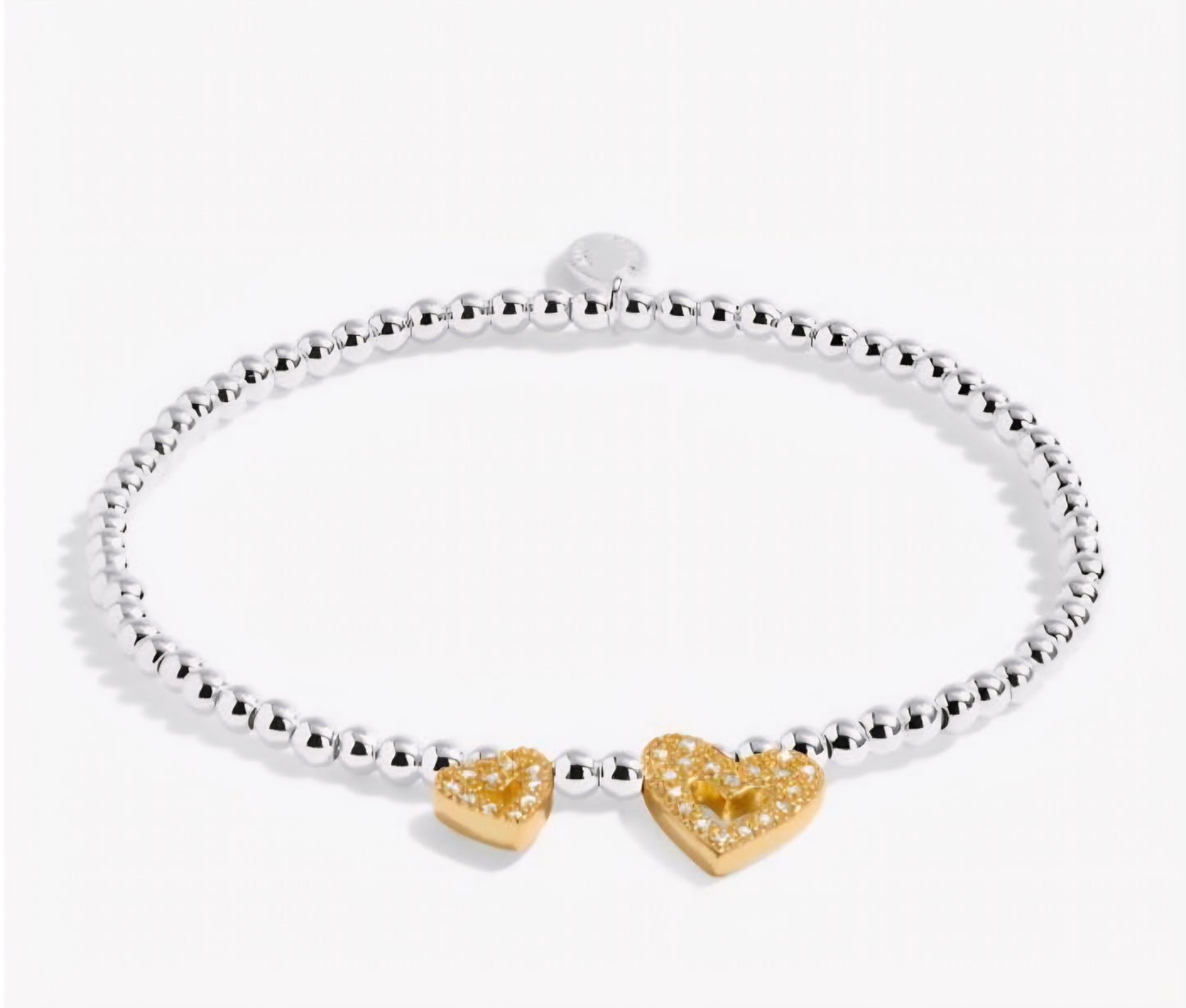 Woman Wonderful Daughter Heart Bracelet, Silver & Gold Plated, Boxed