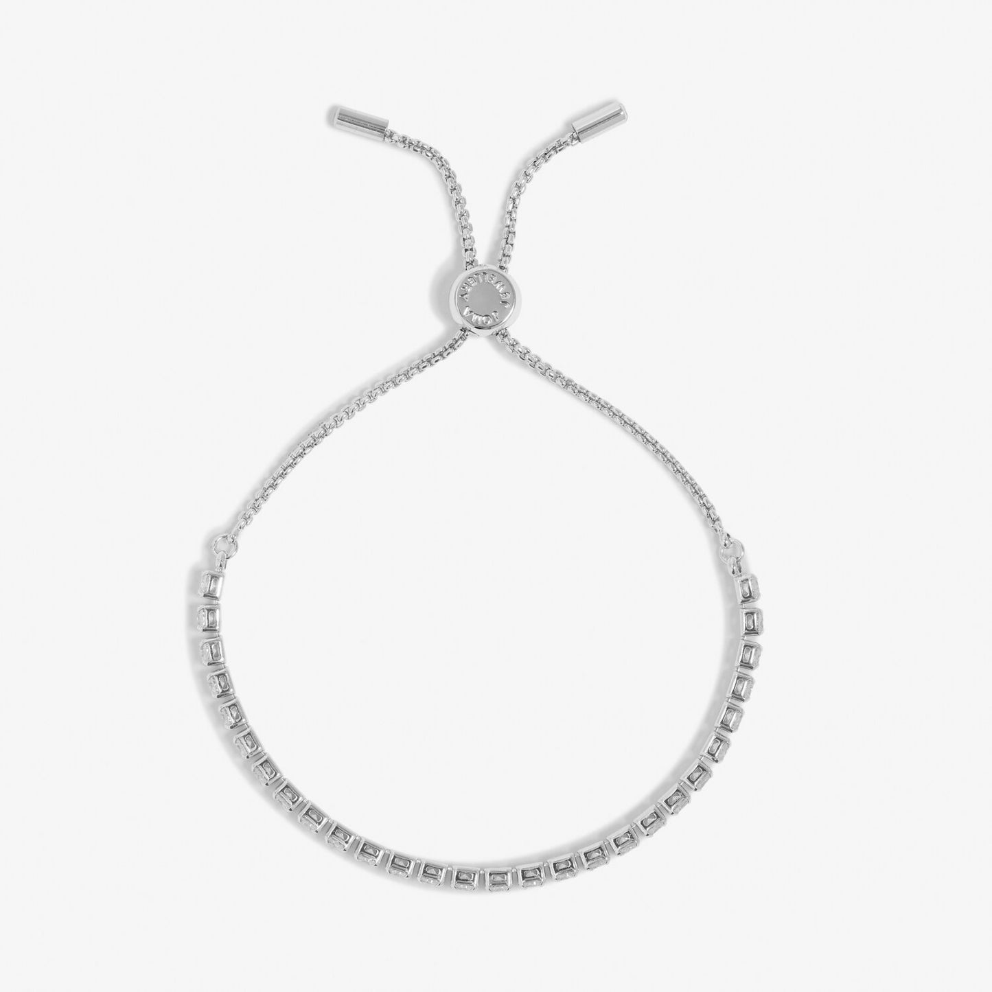 Joma CZ Tennis Bracelet, Silver-Plated, Adjustable