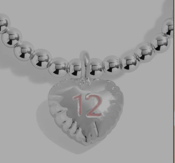 Joma Children's Confetti Birthday Bracelets 4th Birthday -13th Birthday, Silver-plated