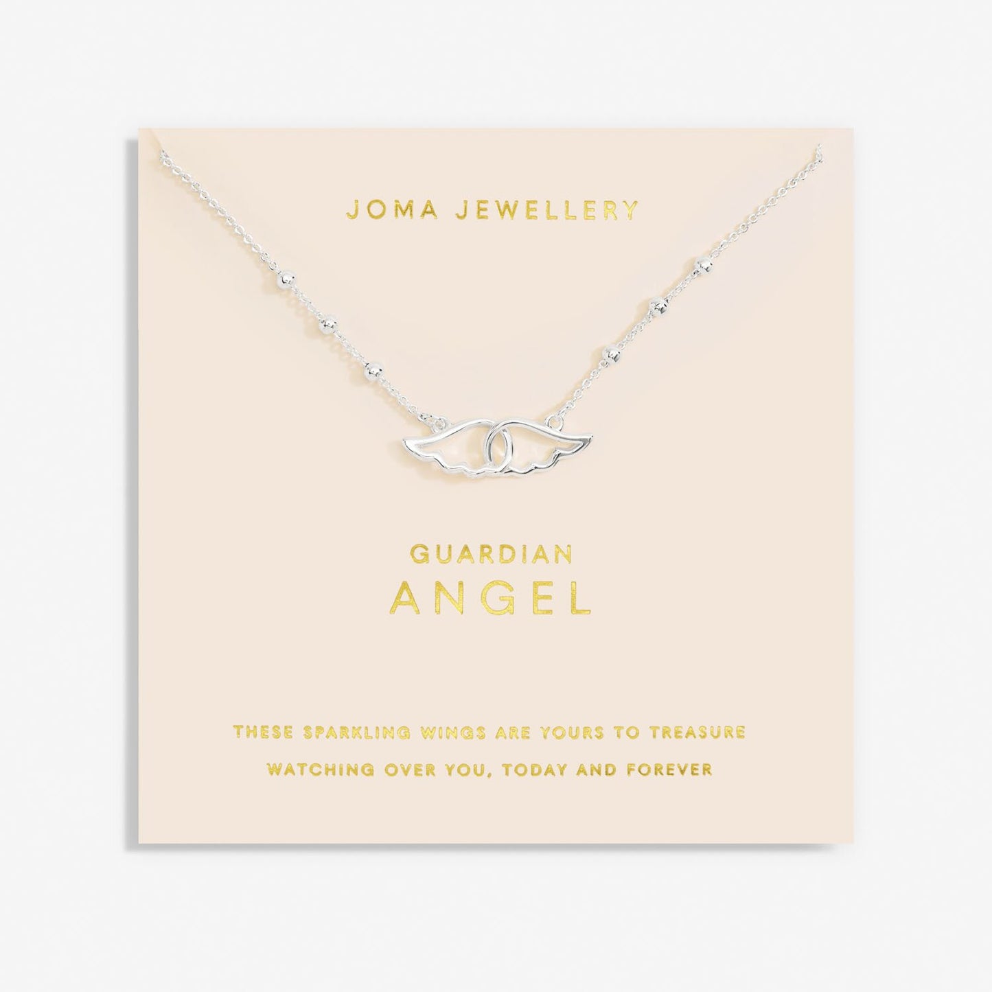 Joma Forever Yours Guardian Angel Necklace, Silver-Plated