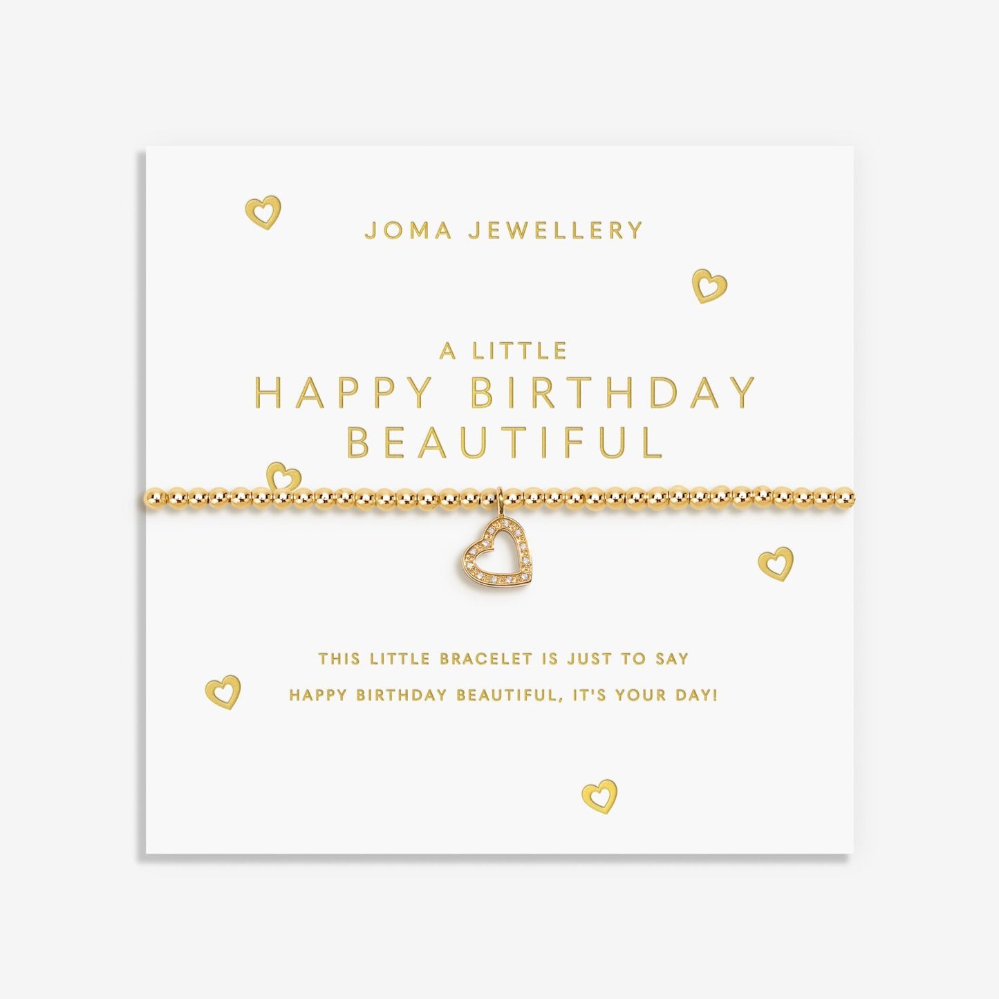 Joma A Little Happy Birthday Beautiful Bracelet,  Gold-Plated