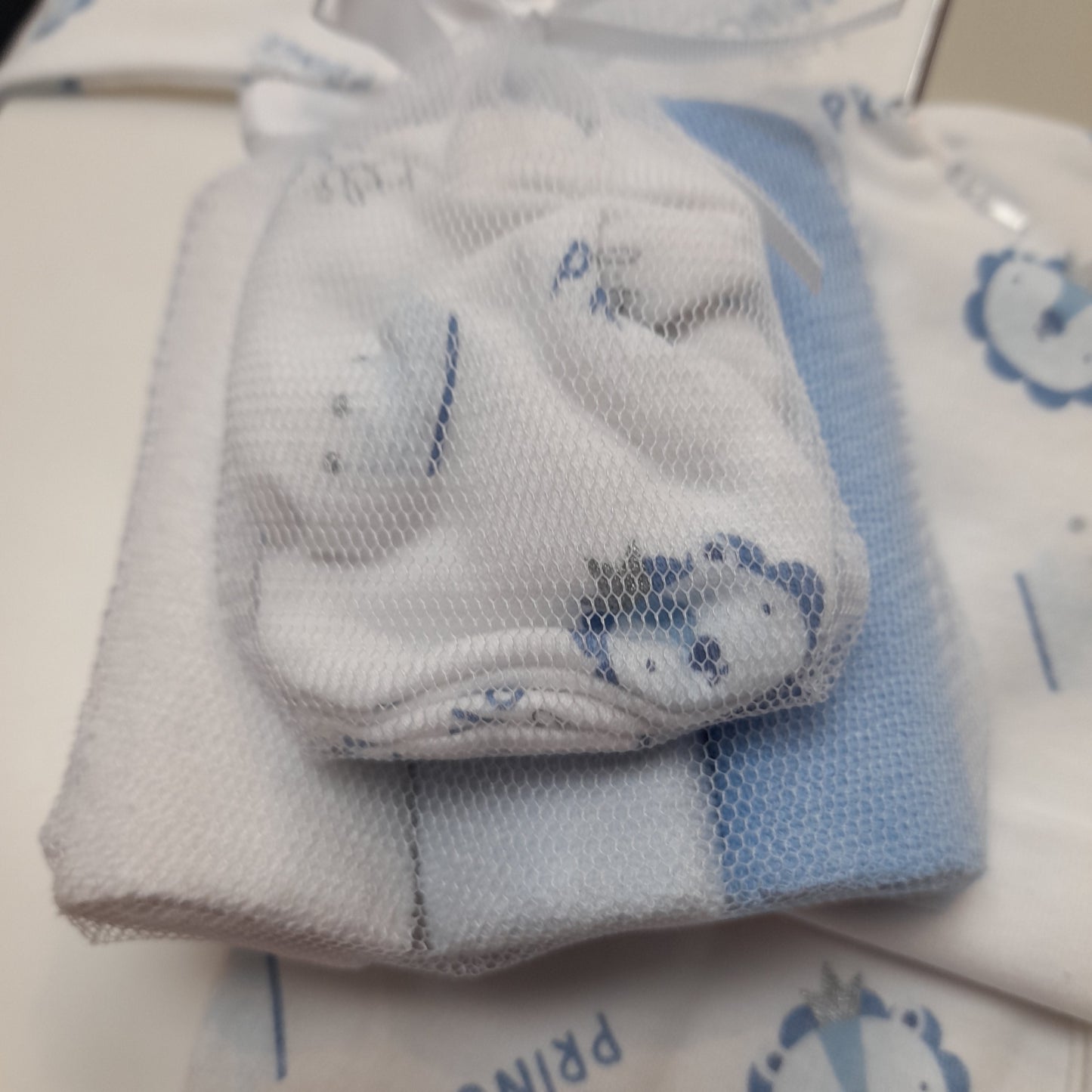 Babywear 'Little Prince' 8 Piece Set, White / Blue