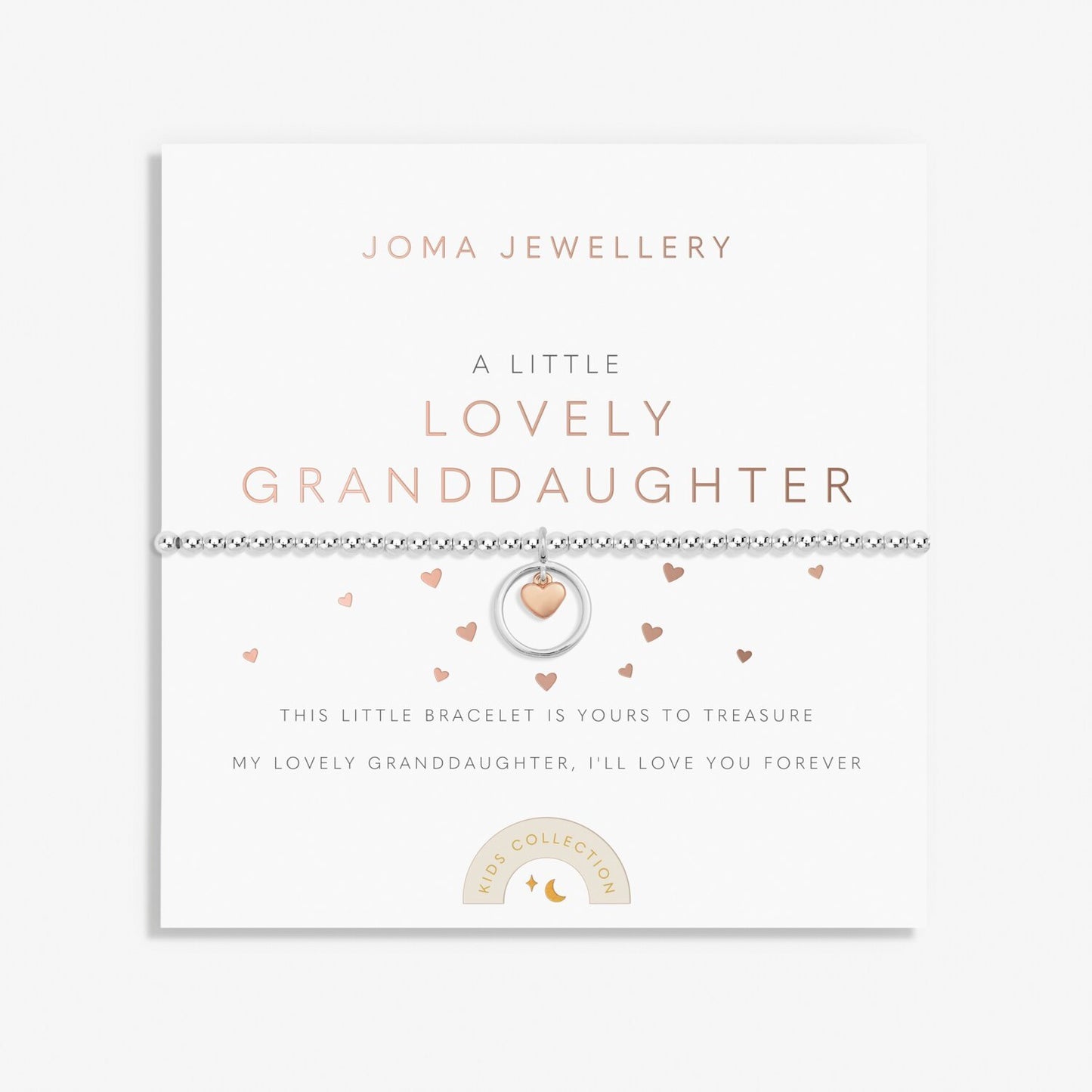 Joma Children's A Little Lovely Granddaughter Bracelet, Silver & Rose Gold-Plated