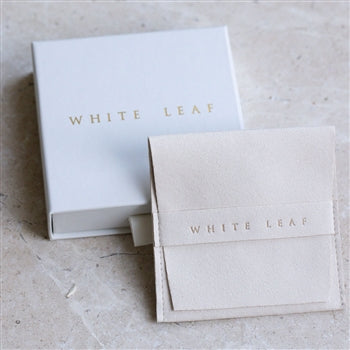 White Leaf Jewellery Cherry Earrings, CZ & Sterling-Silver