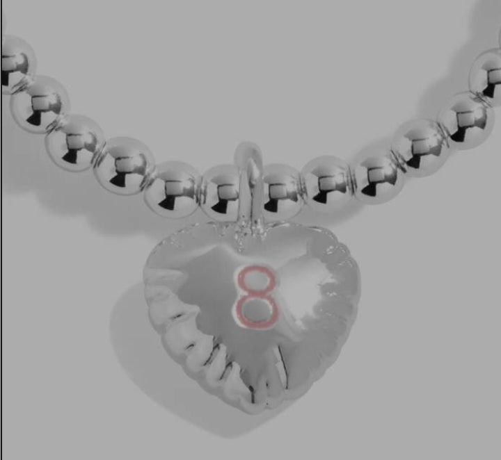 Joma Children's Confetti Birthday Bracelets 4th Birthday -13th Birthday, Silver-plated