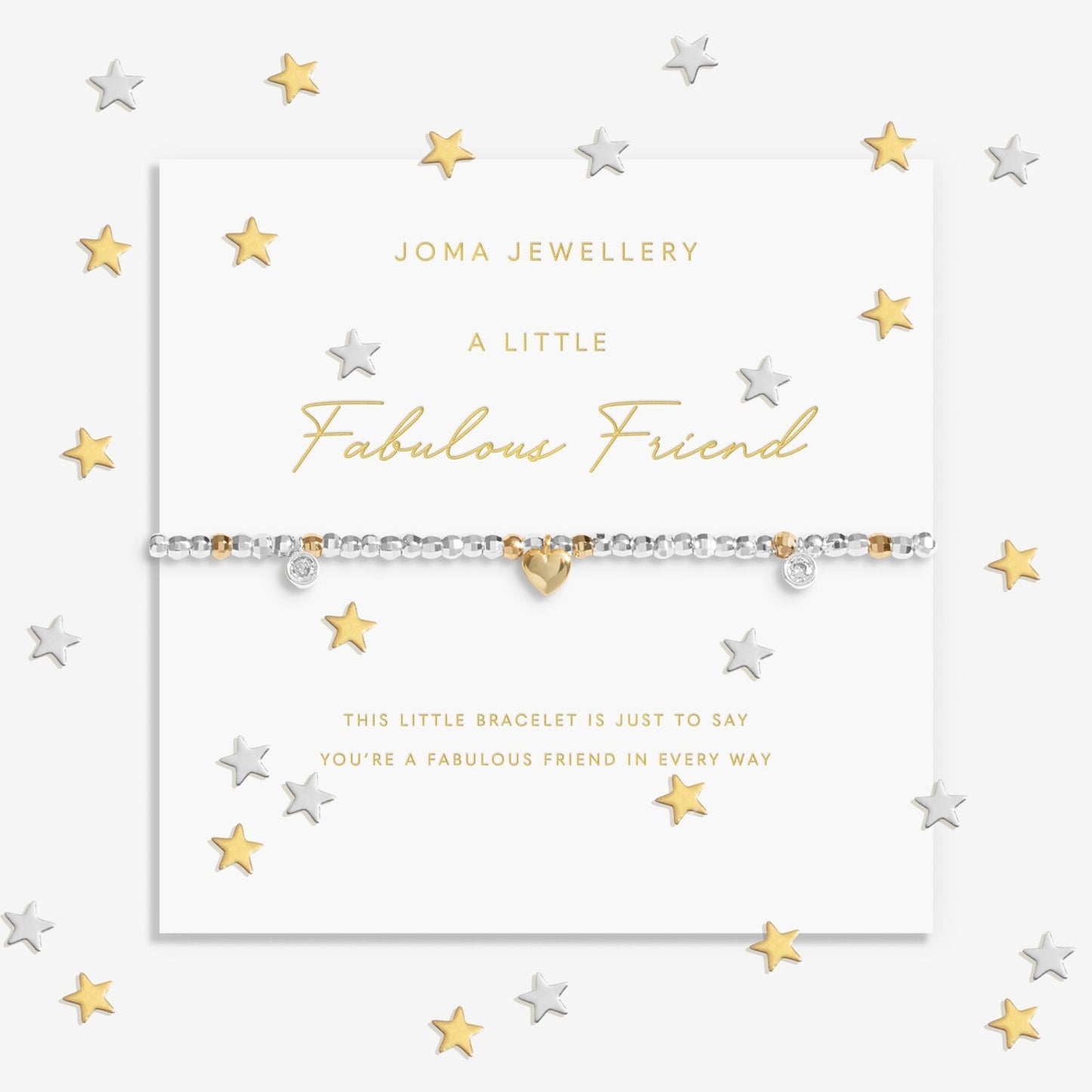 Joma Sparkle Confetti Fabulous Friend Bracelet, Silver & Gold-Plated