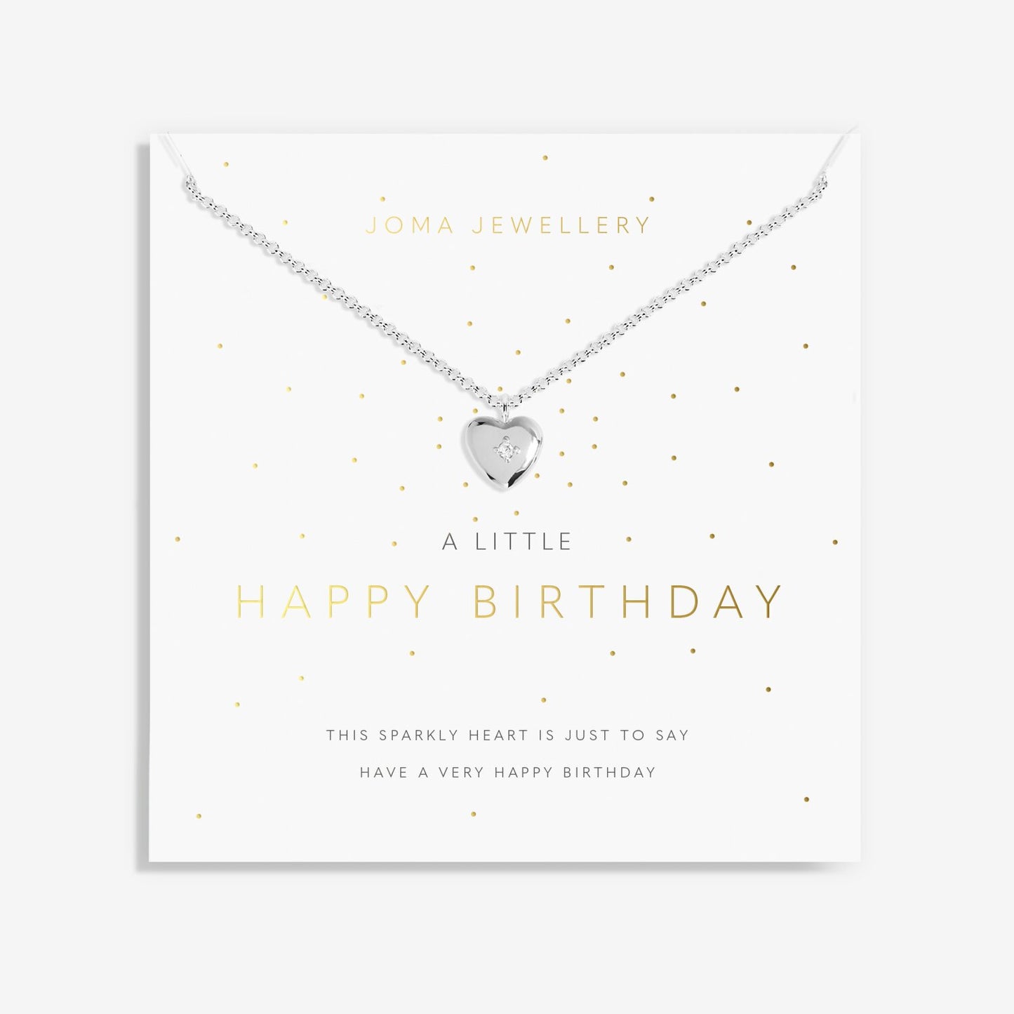 Joma A Little Happy Birthday Necklace, Silver-Plated