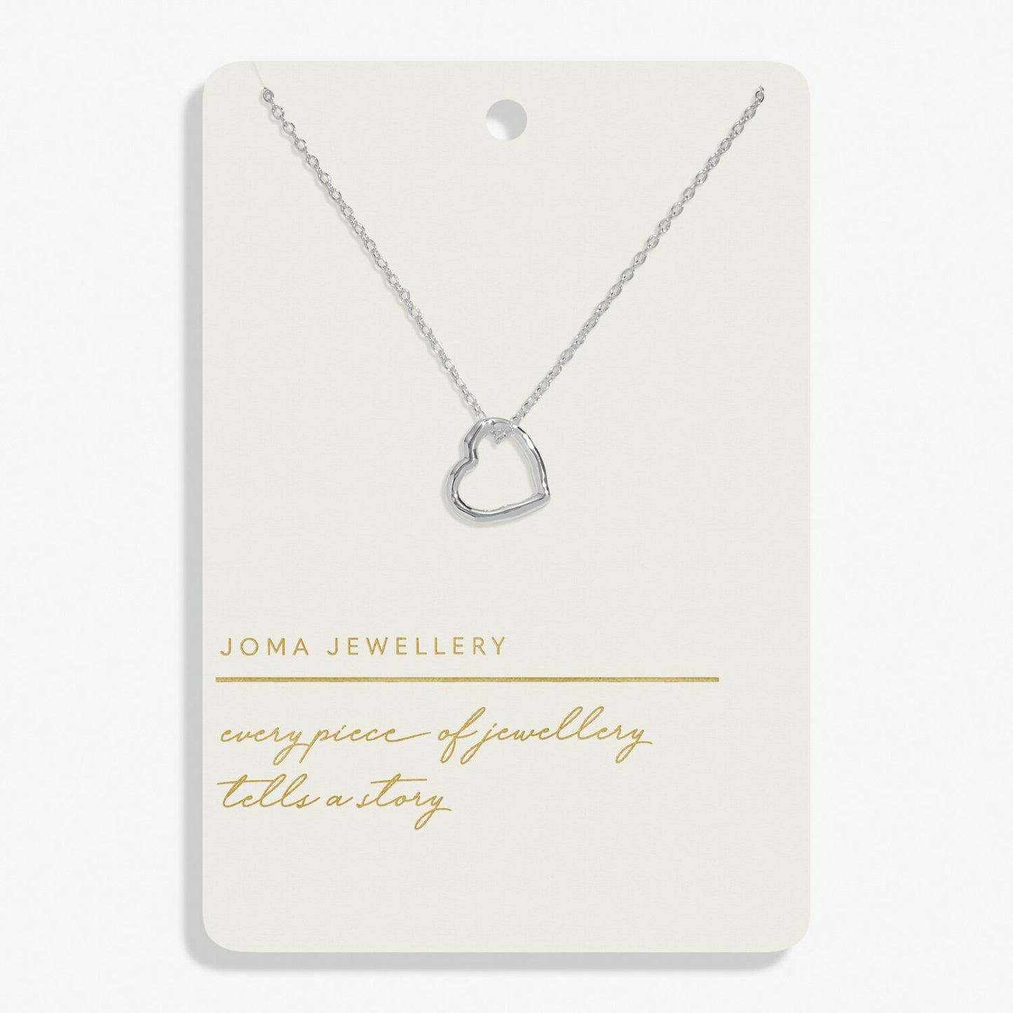 Joma Style Stories Heart Necklace, Silver-Plated