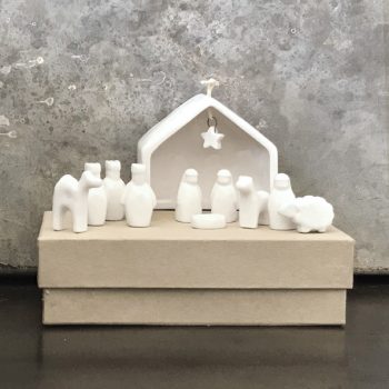 Christmas Porcelain Nativity Set Miniture.