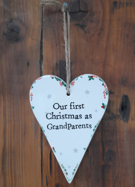 Ceramic Heart, Our First Christmas as Grandparents