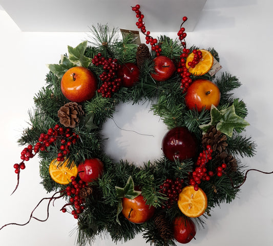 Luxury Handmade Winter Orchard Wreath, Small