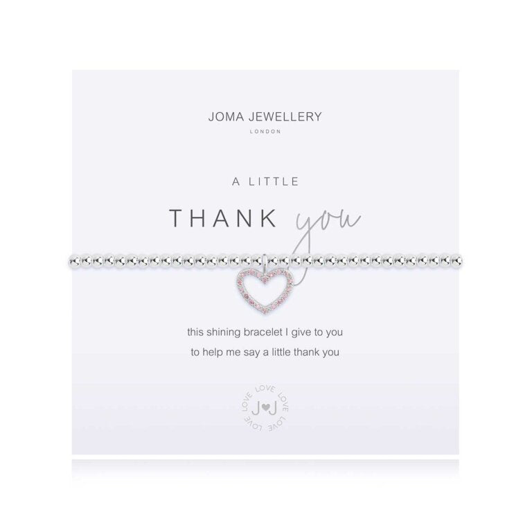 Joma A Little 'Thank You' Bracelet, Silver Plated