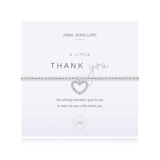 Joma A Little 'Thank You' Bracelet, Silver Plated