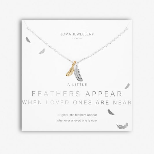 Joma A Little 'Feathers Appear When Loved Ones Are Near' Necklace, Silver-plated