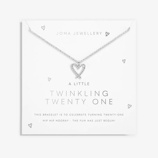 Joma A Little Twinkling Twenty-one Necklace, Silver-plated